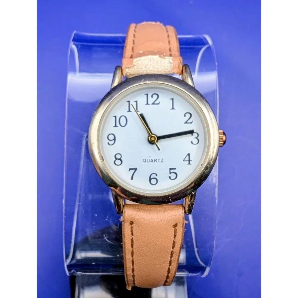 Women's Brown Buckle‎ Band Analog Watch - New Battery